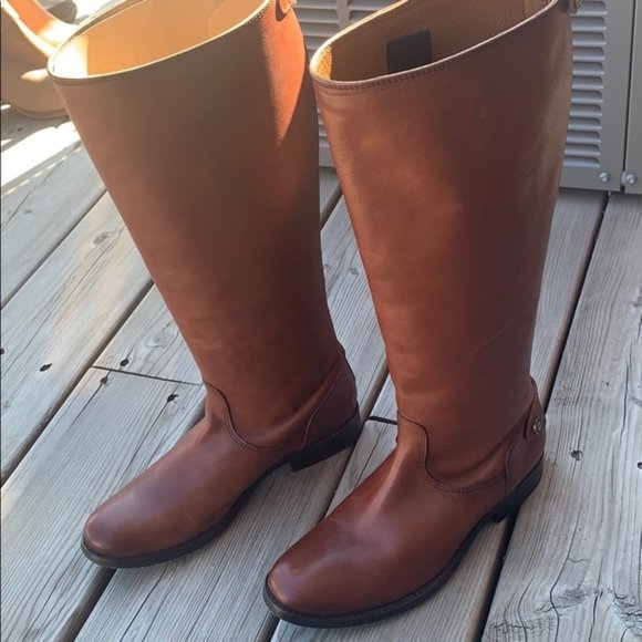 FRYE Melissa Black Leather Zipper Boots Size 6 - Picture 8 of 11